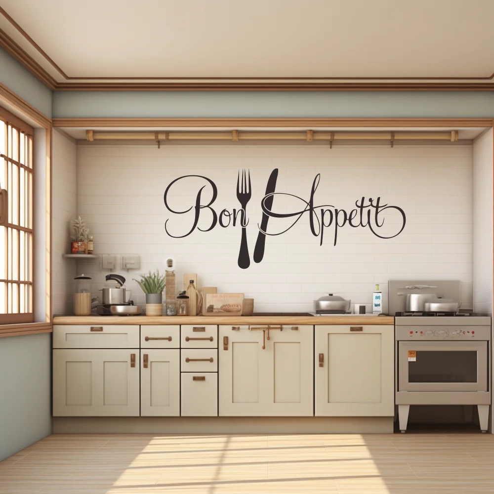 Home Decor App - 家の装飾,パーティー,キッチンツール用のフォークとナイフ付きの壁のステッカー