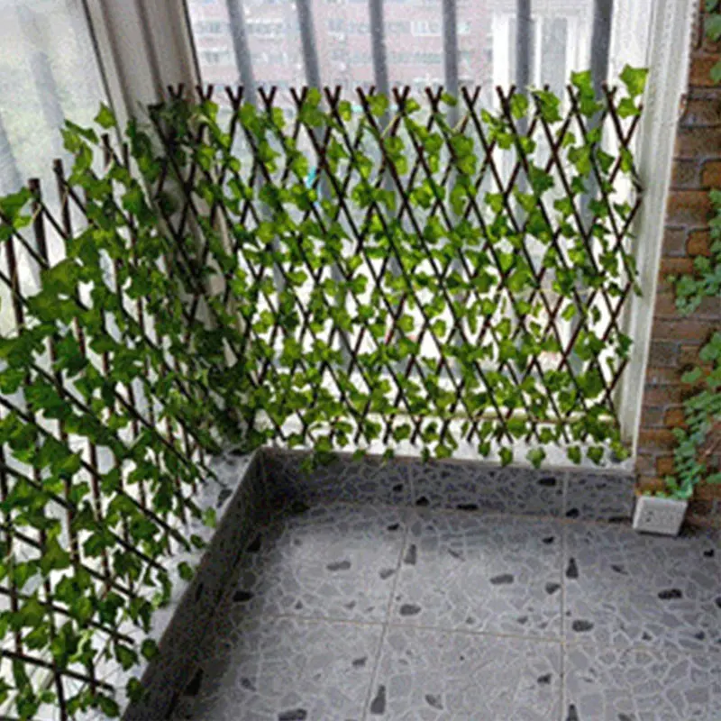 Home Decor Wpc Panel - 人工葉ワット壁フェンススクリーニングロール UV 保護アイビー造園フェンスパネル家の装飾籐植物壁