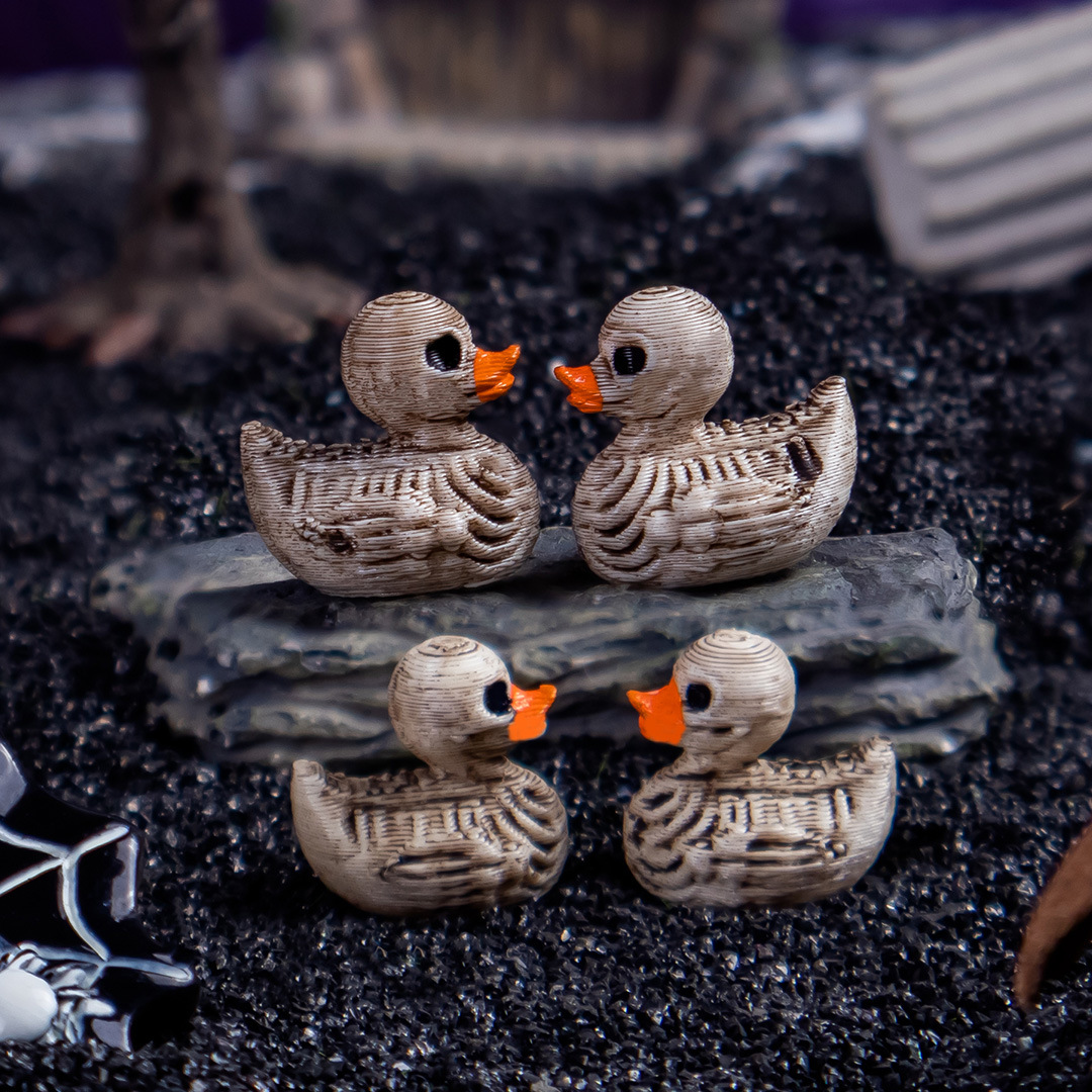 Home Decor Resin - ハロウィン装飾ゴシックスカルダック樹脂製置物コンパクトデスクオーナメントゴシックホームハロウィンパーティー装飾用