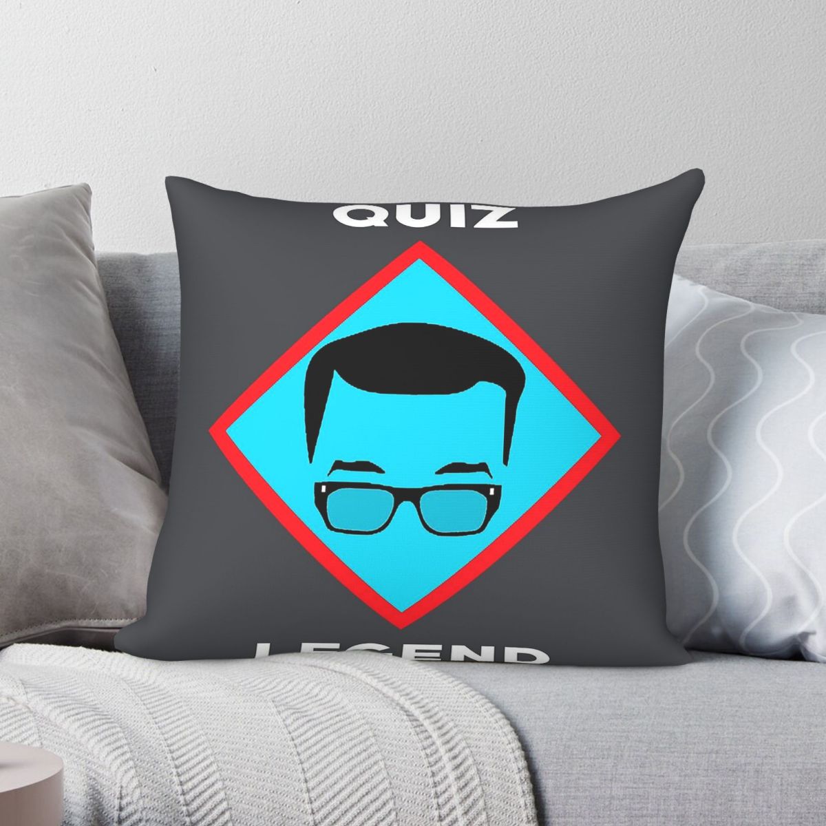 Home Decor Quiz Free - リチャード・オスマン クイズレジェンド スクエア枕カバー ポリエステル リネン ベルベット