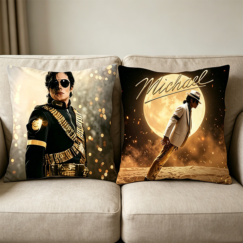 Decorative Throw Pillow - マイケル・ジャクソン枕カバー歌手 MJ 装飾 45 × 45