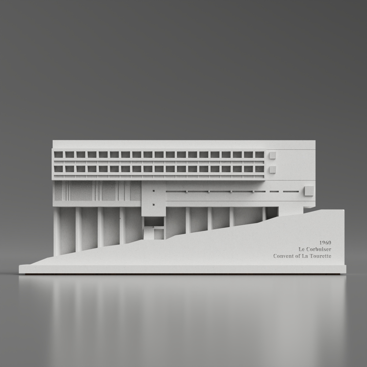Home Decor Modern Organic - ル・コルビュジエ | ラ・トゥレット修道院 | セメント建物モデルリビングルーム家の装飾コンクリート装飾品