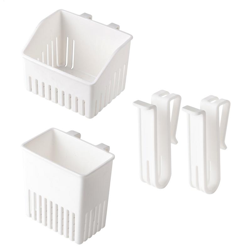 Woven Wall Basket - 銀製品乾燥バスケット壁掛けキッチン用品ホルダープラスチック食器オーガナイザーカトラリー水切りスプーン箸用