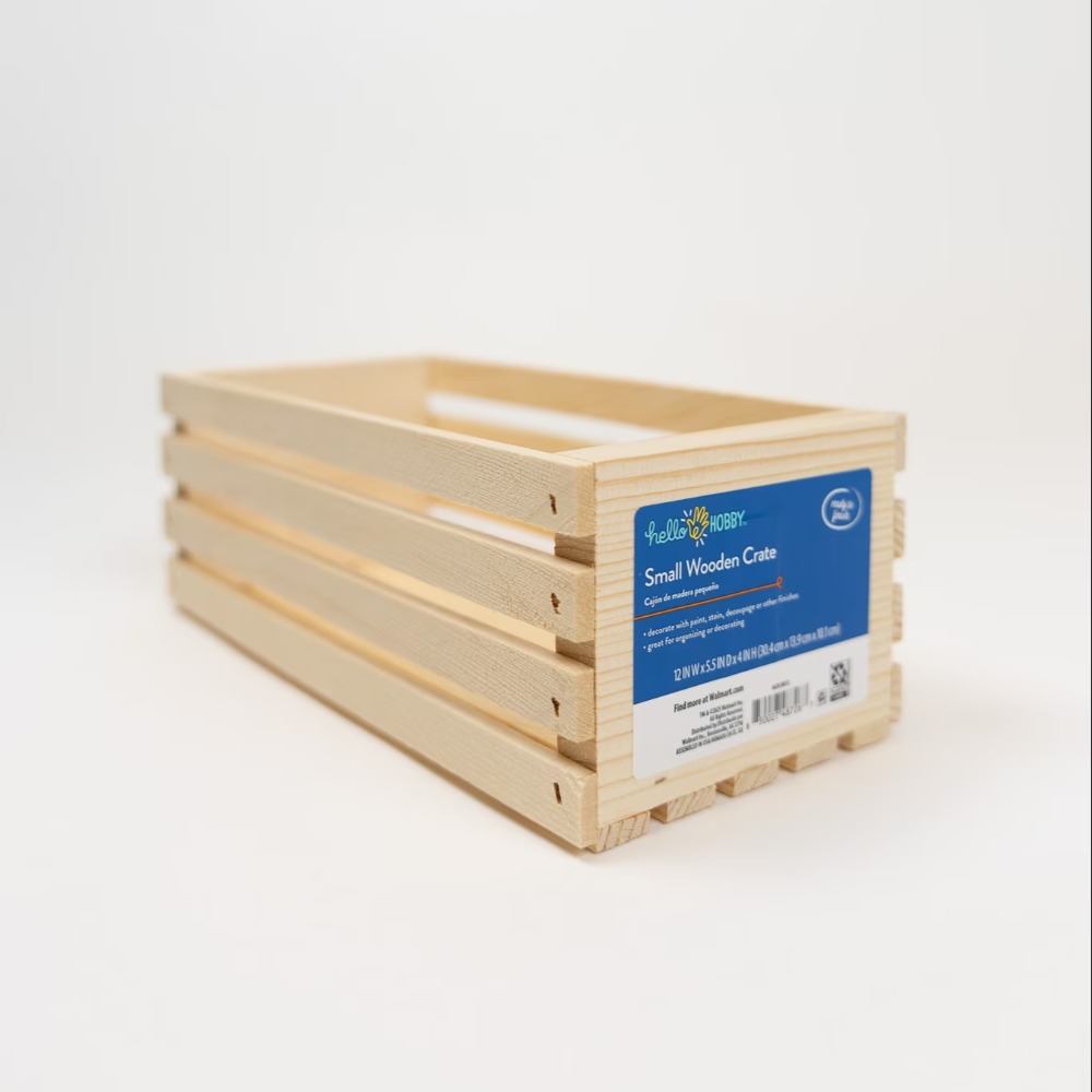 Home Decor Organizer - 未完成の木製収納箱 12x5.5x4インチ 素朴な装飾オーガナイザーバスケット 家庭 オフィス ファームハウススタイル用
