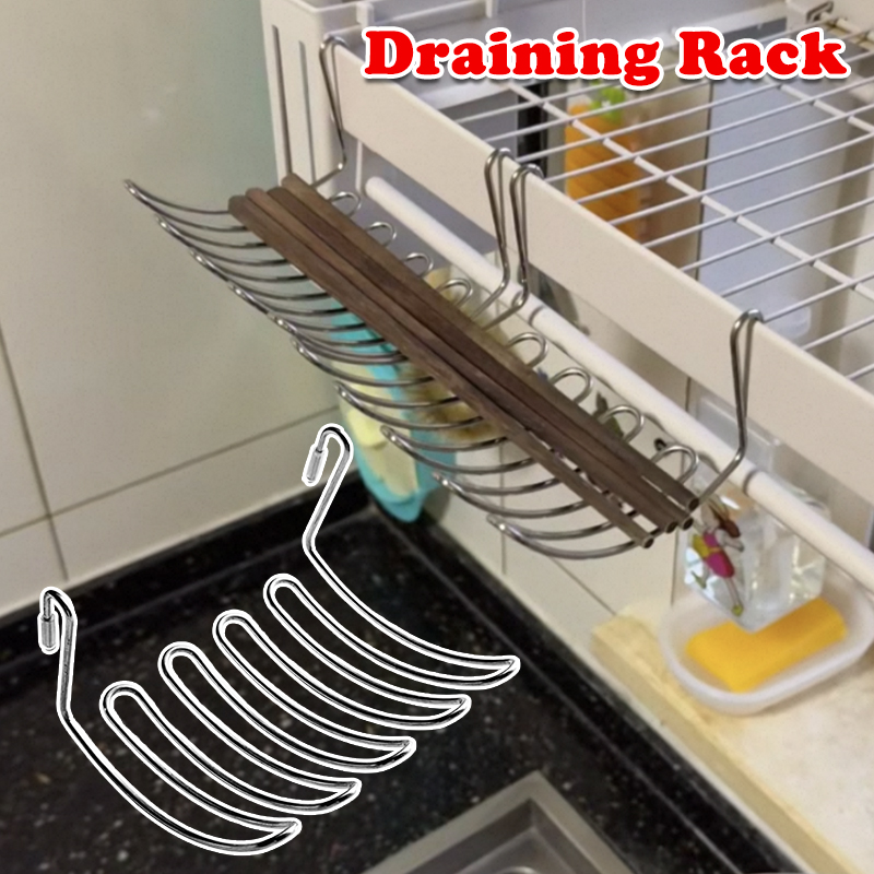Woven Wall Basket - 1 個ステンレス鋼拡張メッシュ排水バスケット吊り下げラックキッチンシンク用壁掛け収納スポンジ箸バスルーム用