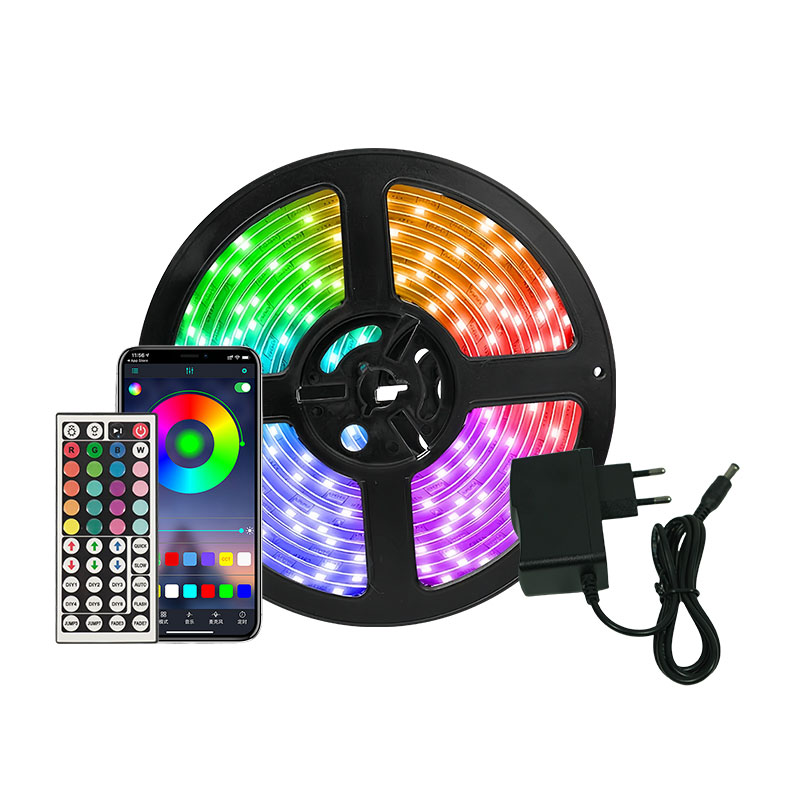Home Decor App - STTLアプリ制御とリモコン付き5mスマートストリップライト30LEDs/m RGBカラーチェンジLEDストリップライト（家庭装飾用）