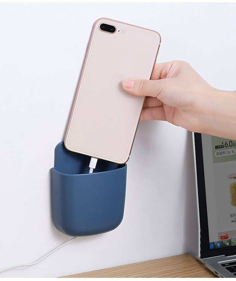 Home Decor Organizer - ドリル不要の壁掛け式リモコンホルダー収納ボックス、テレビ、エアコン、電話、プラグオーガナイザー、軽量リビングルームラック