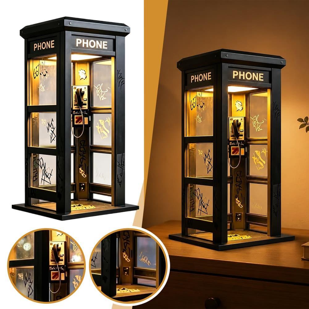 Home Decor Gift - ヴィンテージロンドン電話ボックステーブルランプ レトロ電話ボックスナイトライト 装飾デスクライト 家庭用デスクトップオーナメントギフト