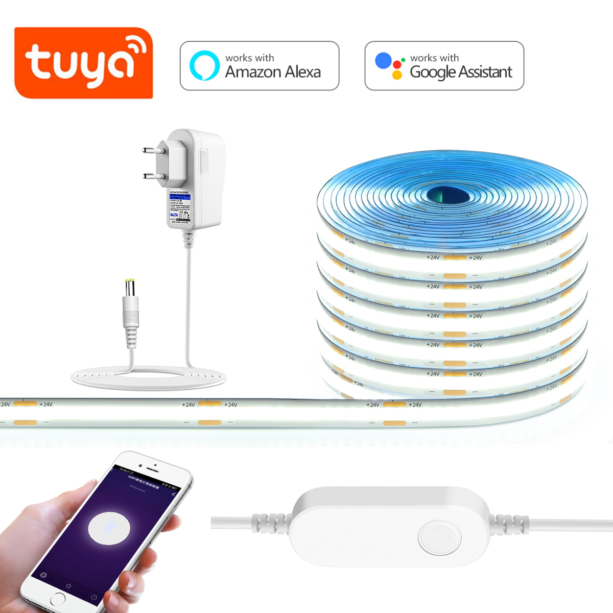 Home Decor App - 3M 5M 10M 24V COB LEDストリップライト