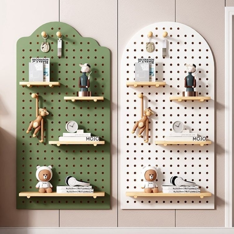 Home Decor Organizer - 木製キャビティボードウォールシェルフ装飾ディスプレイラック収納ハンギングホームオーガナイザーグリッドオーガナイザーボードウォール収納ボード