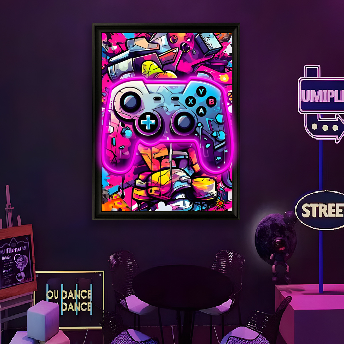 USB電源LEDネオンライト面白い壁画アートポスターホームミ - Home Decor Gift のレビューと価格