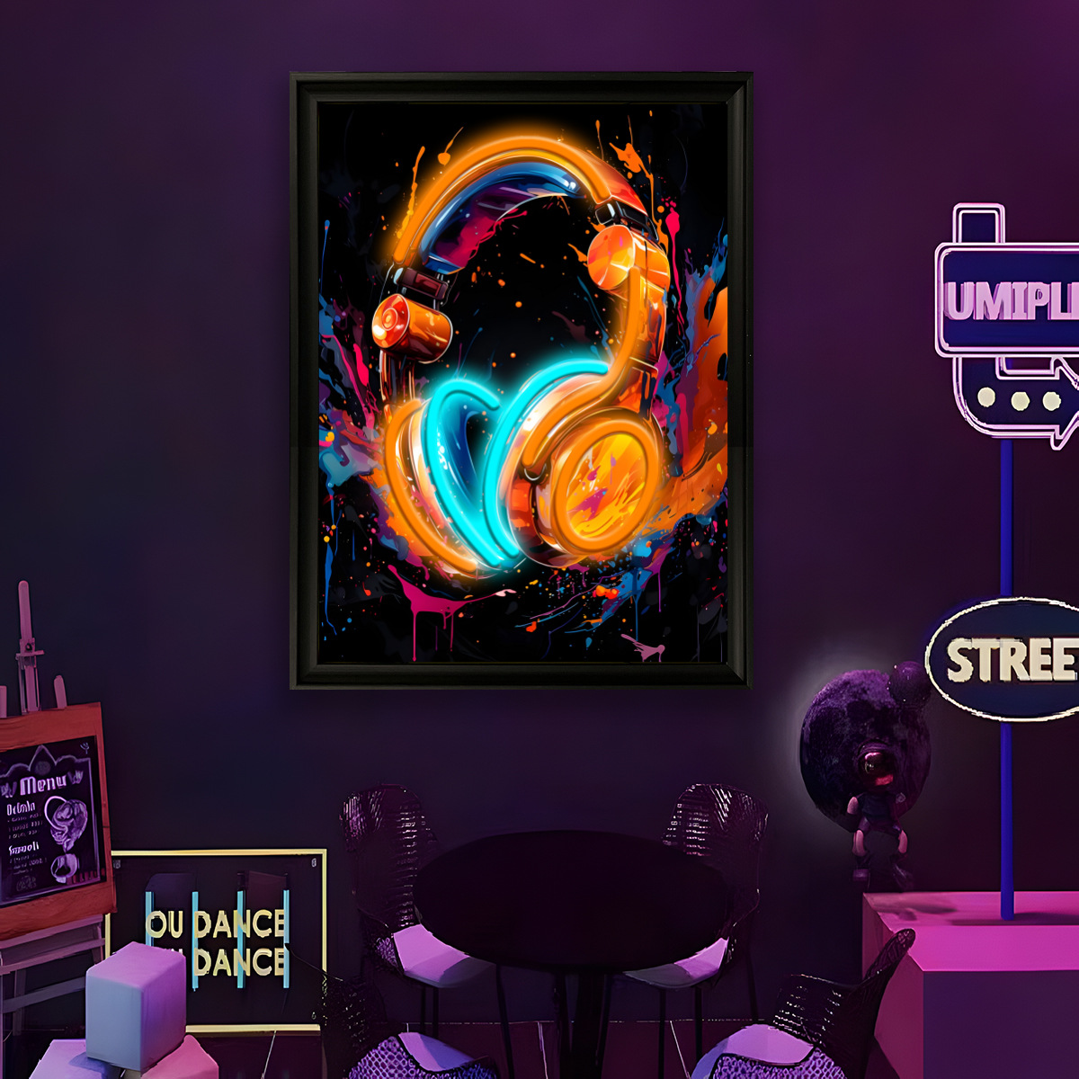 USB電源LEDネオンライト面白い壁画アートポスターホームミ - Home Decor Gift のレビューと価格