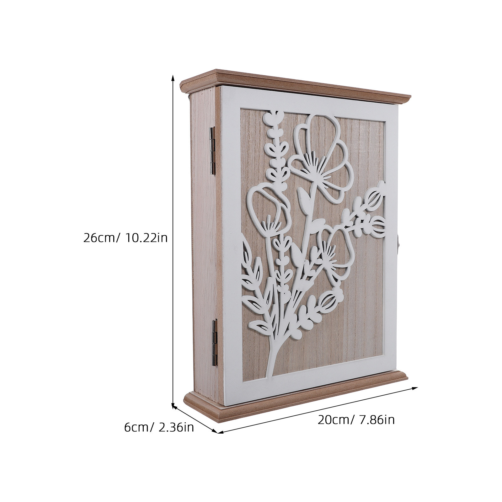 木製キーボックス壁掛け装飾キャビネット花柄彫刻オーガナイザー - Home Decor Organizer のレビューと価格