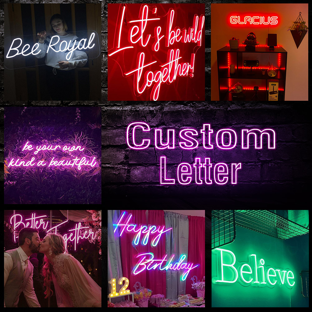 パーソナライズされたLEDネオンサイン、カスタムテキストネオ - Neon Sign Led Custom のレビューと価格