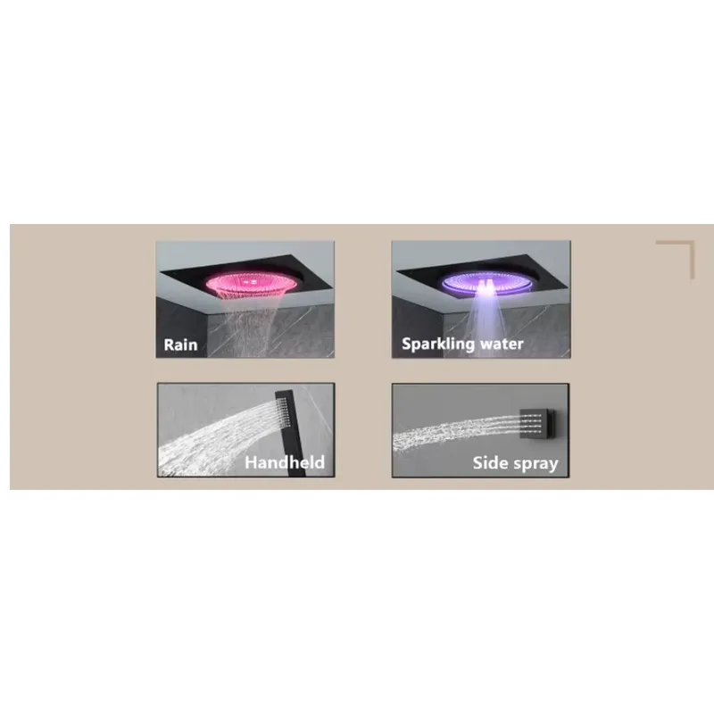 スマートLEDシャワーセット 浴室音楽内蔵レインフォールシス - Home Decor Gift のレビューと価格