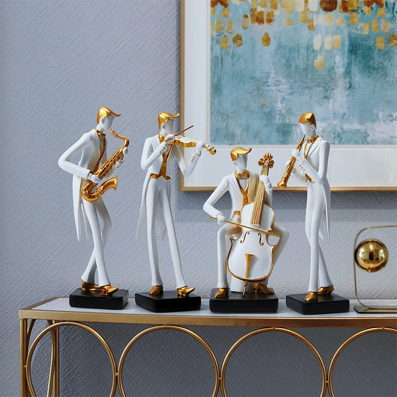 現代シンフォニック音楽家キャラクターのミニチュアフィギュア、 - Home Decor Modern Organic のレビューと価格