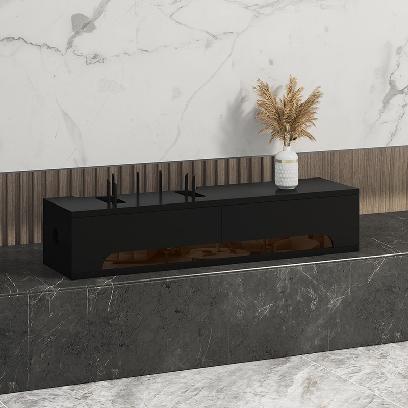 壁掛け式ルーター収納ボックス 穴あけ不要 テレビセットトップ - Home Decor Organizer のレビューと価格