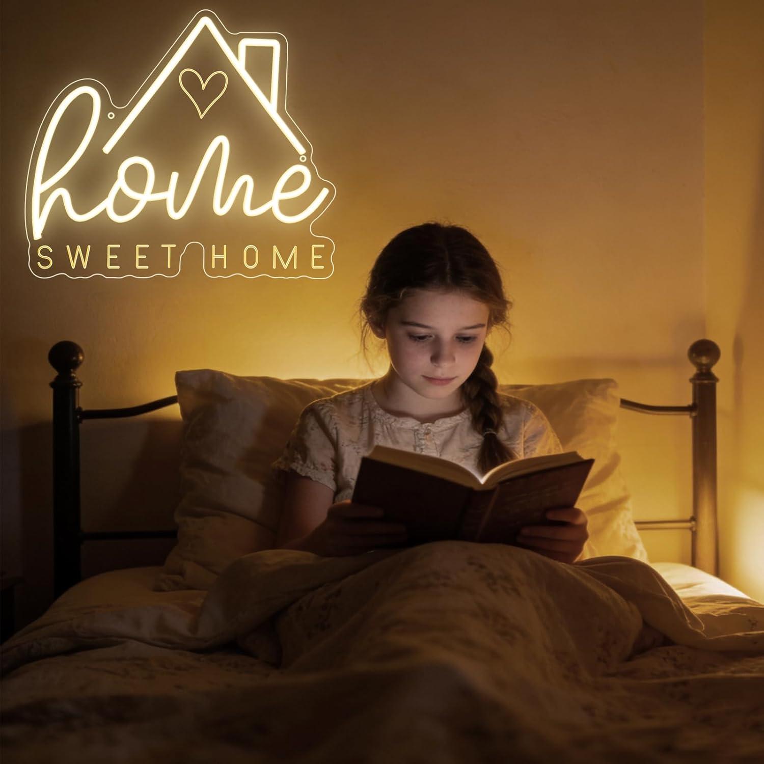 スイートホームネオンサインUSB調光LEDライト、リビングル - Home Decor Gift のレビューと価格