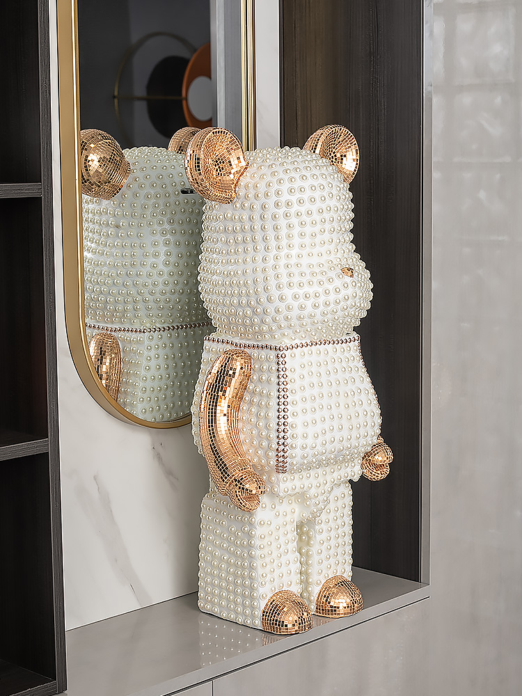 漫画クマの装飾家の装飾像彫刻北欧フィギュアリビングルーム装飾 - Home Decor Y2K のレビューと価格