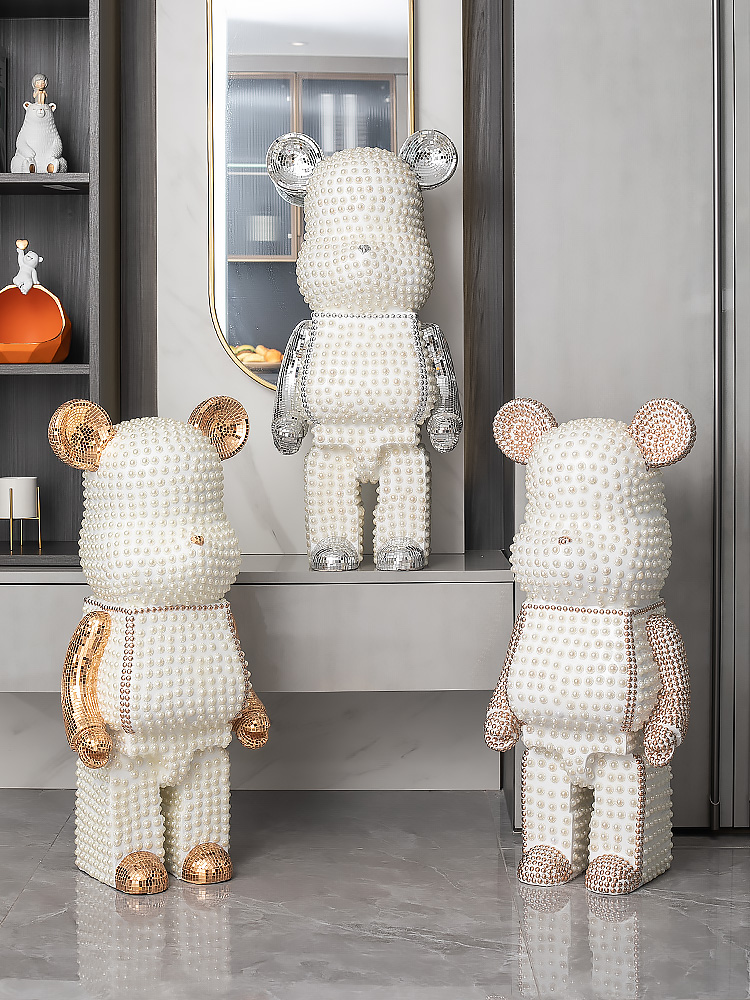 漫画クマの装飾家の装飾像彫刻北欧フィギュアリビングルーム装飾 - Home Decor Y2K のレビューと価格