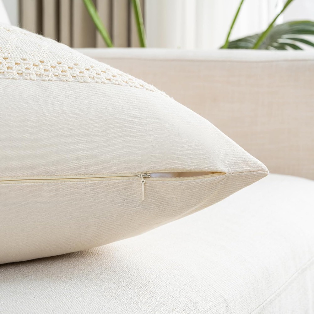 ボヘミアンスタイル クリーム色のランバーピローカバー 12x - Decorative Throw Pillow のレビューと価格
