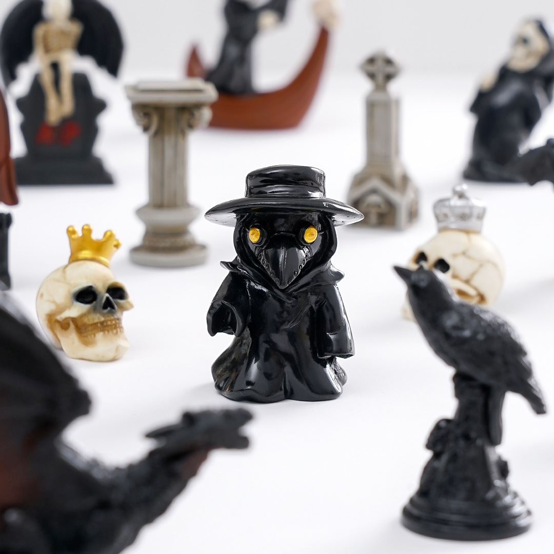 ハロウィン不気味な家の装飾オーナメントミニチュア樹脂製スケル - Home Decor Resin のレビューと価格