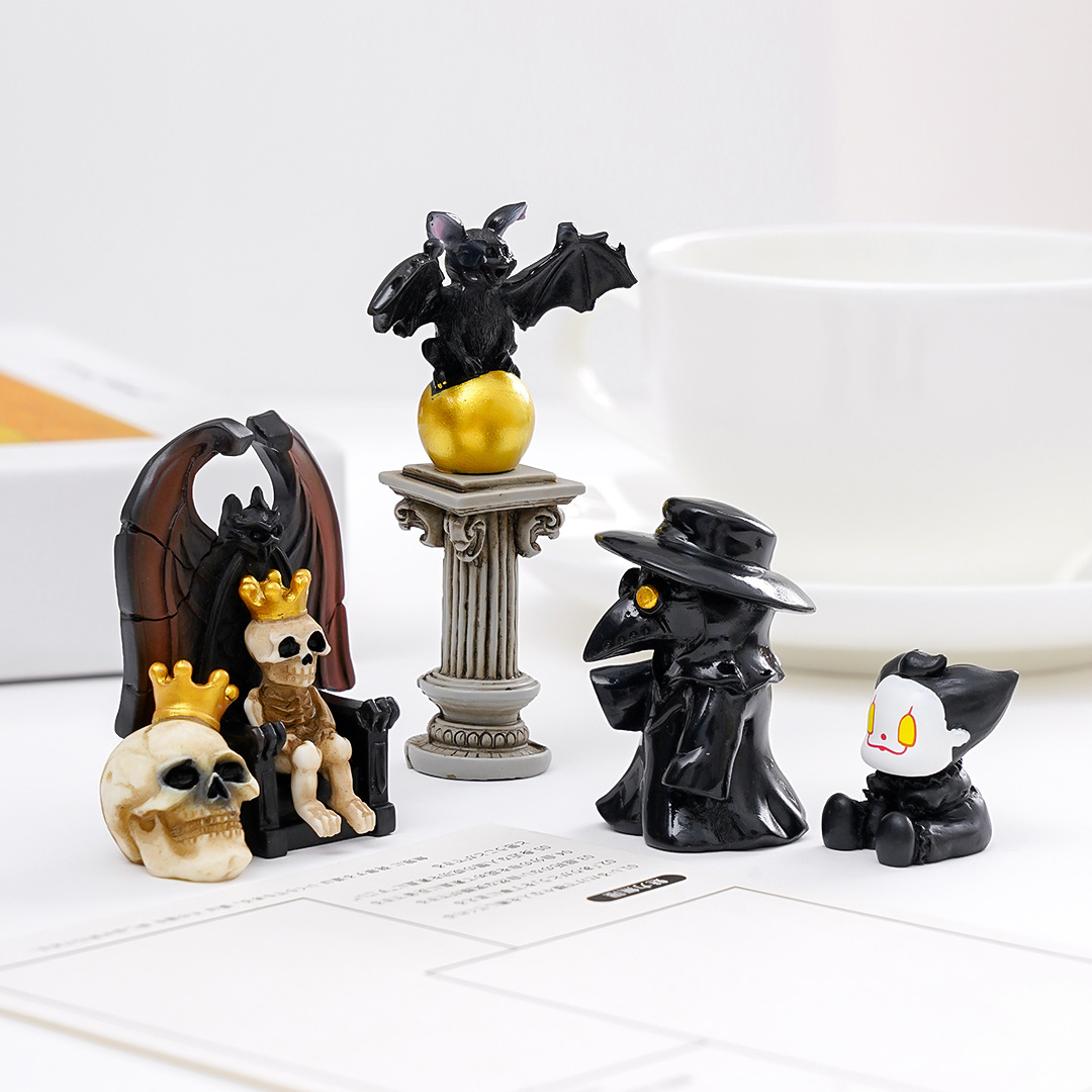 ハロウィン不気味な家の装飾オーナメントミニチュア樹脂製スケル - Home Decor Resin のレビューと価格
