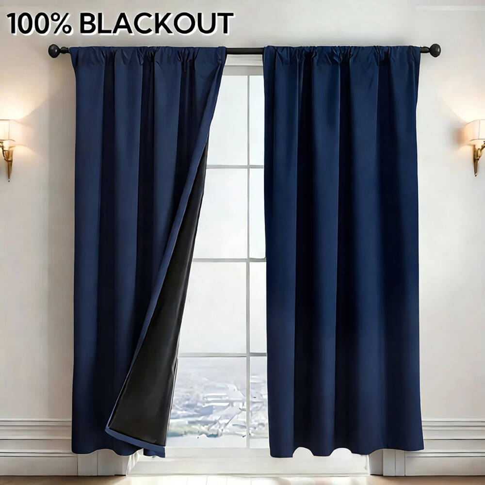 1枚入り 100%遮光カーテン 黒裏地付き 多色 断熱 ロッ - Home Decor Wall Panels のレビューと価格
