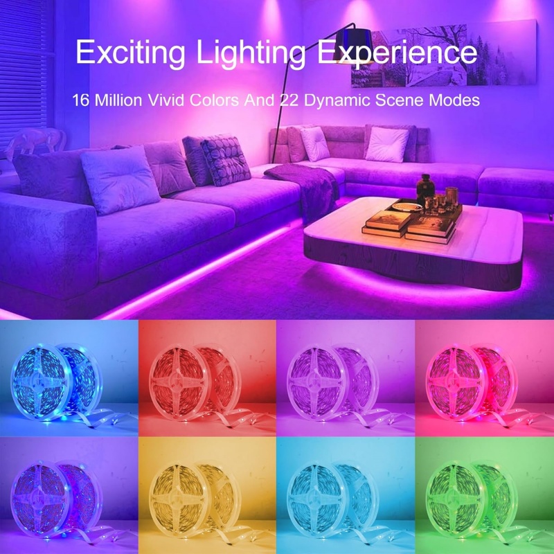 1-20m RGB LEDストリップライト 5V USB 音 - Home Decor App のレビューと価格