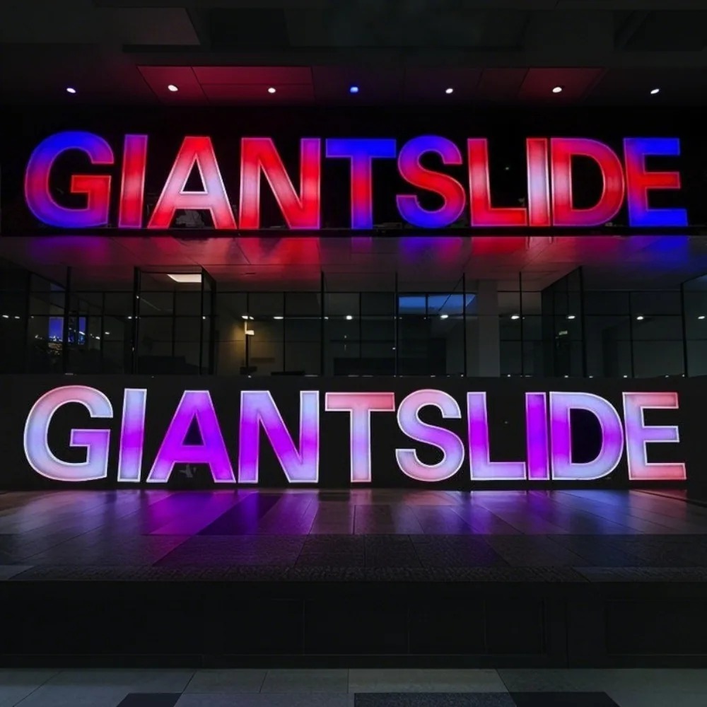 カスタムRGBメタルLEDサイン壁面ロゴ屋外発光文字会社店舗 - Neon Sign Led Custom のレビューと価格