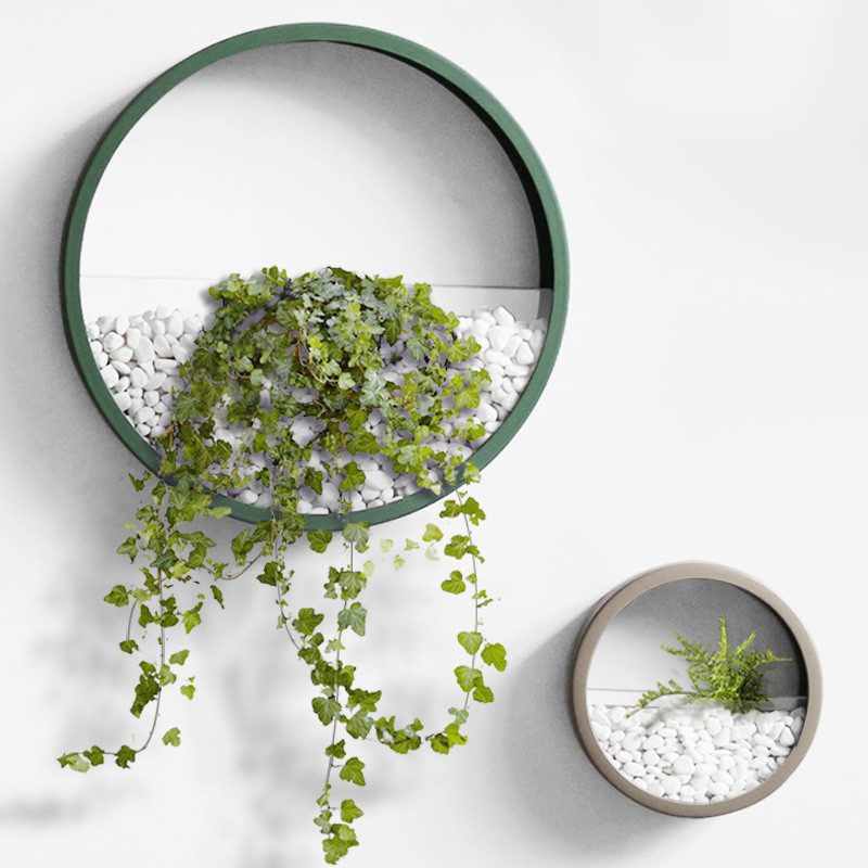 クリエイティブ壁花瓶金属鉄アート現代造花バスケット植物ホルダ - Woven Wall Basket のレビューと価格