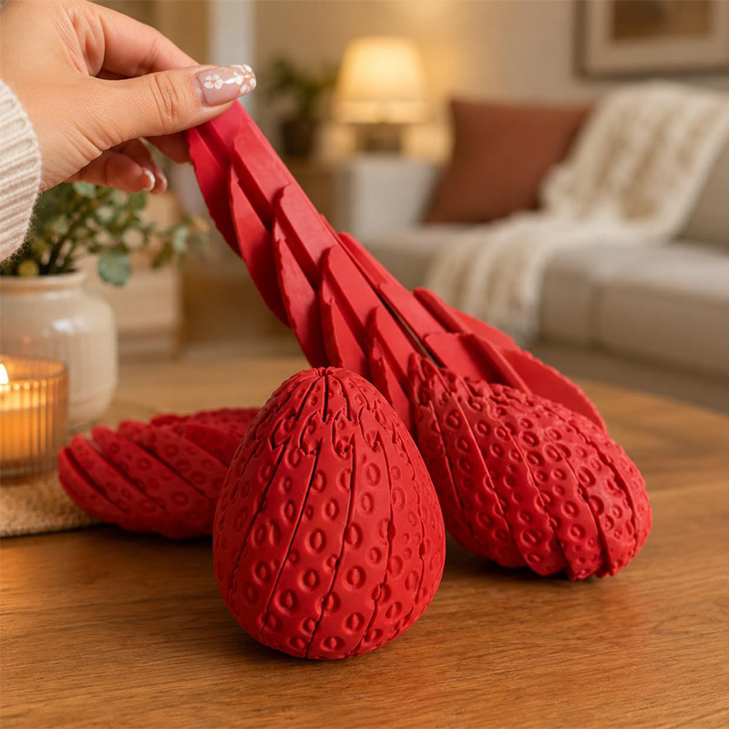 ツイストストロベリーエッグ 3Dプリント製ツイストストロベリ - Home Decor Modern Organic のレビューと価格