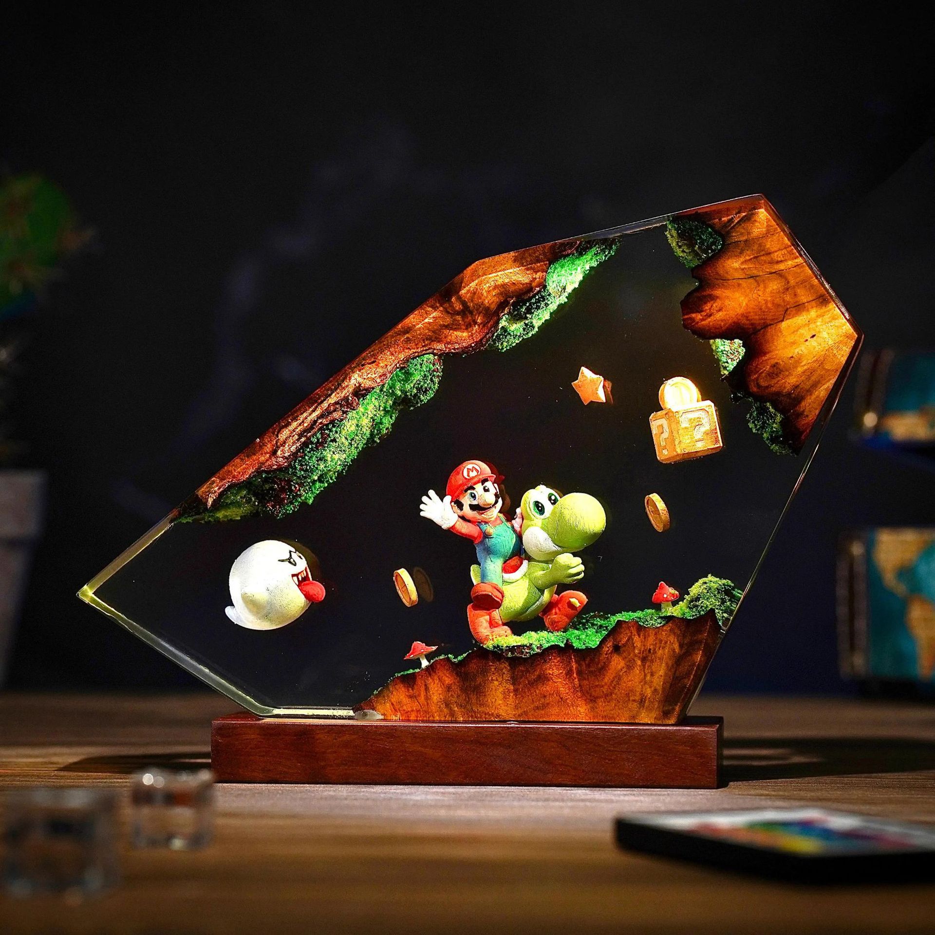 テーブルレジンランプ漫画アニメフィギュアカラーナイトライトカ - Home Decor Resin のレビューと価格