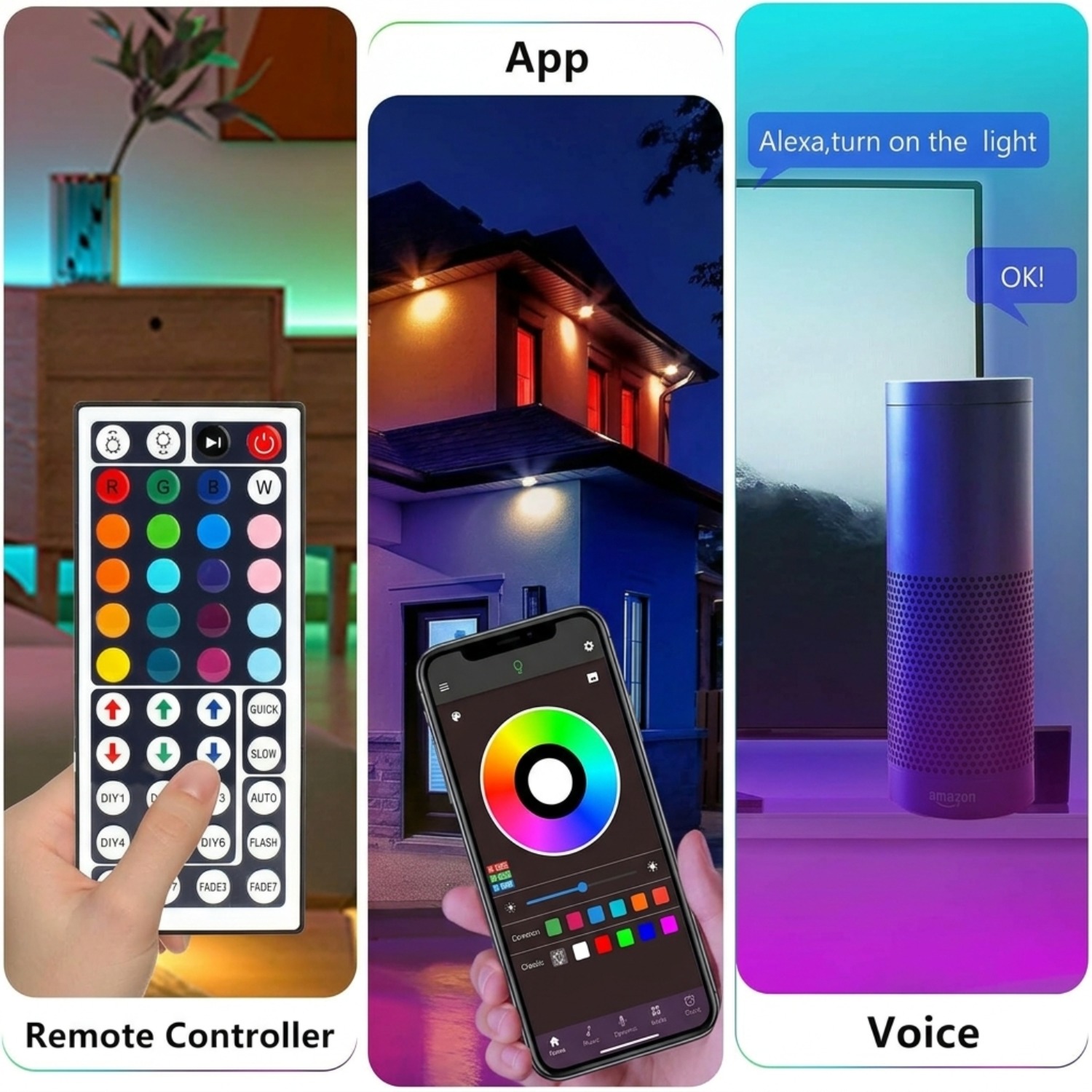 10M 20M 30M RGB LEDライトストリップ ルー - Home Decor App のレビューと価格