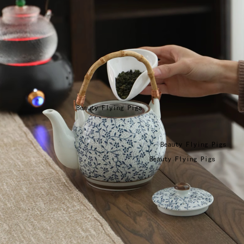 1100 ミリリットルセラミックティーポットセラミック和風テ - Home Decor Modern Organic のレビューと価格