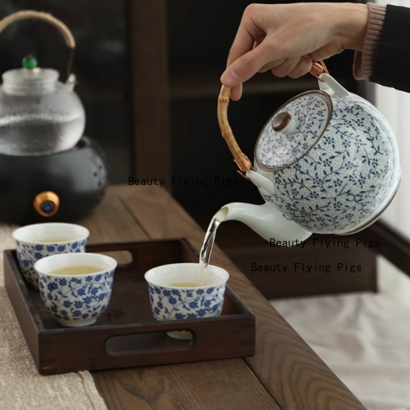 1100 ミリリットルセラミックティーポットセラミック和風テ - Home Decor Modern Organic のレビューと価格