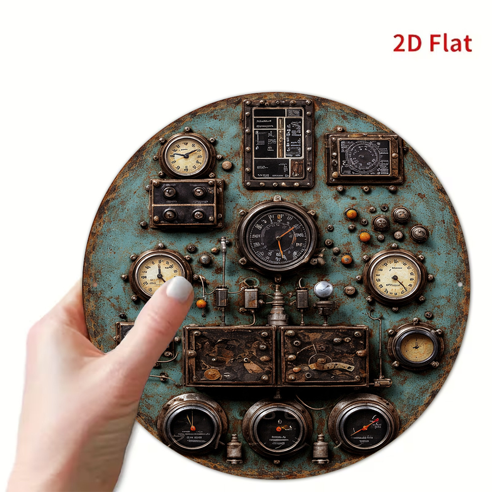 2Dフラットレトロダッシュボードラウンドアルミサイン - ス - Home Decor Wall Panels のレビューと価格