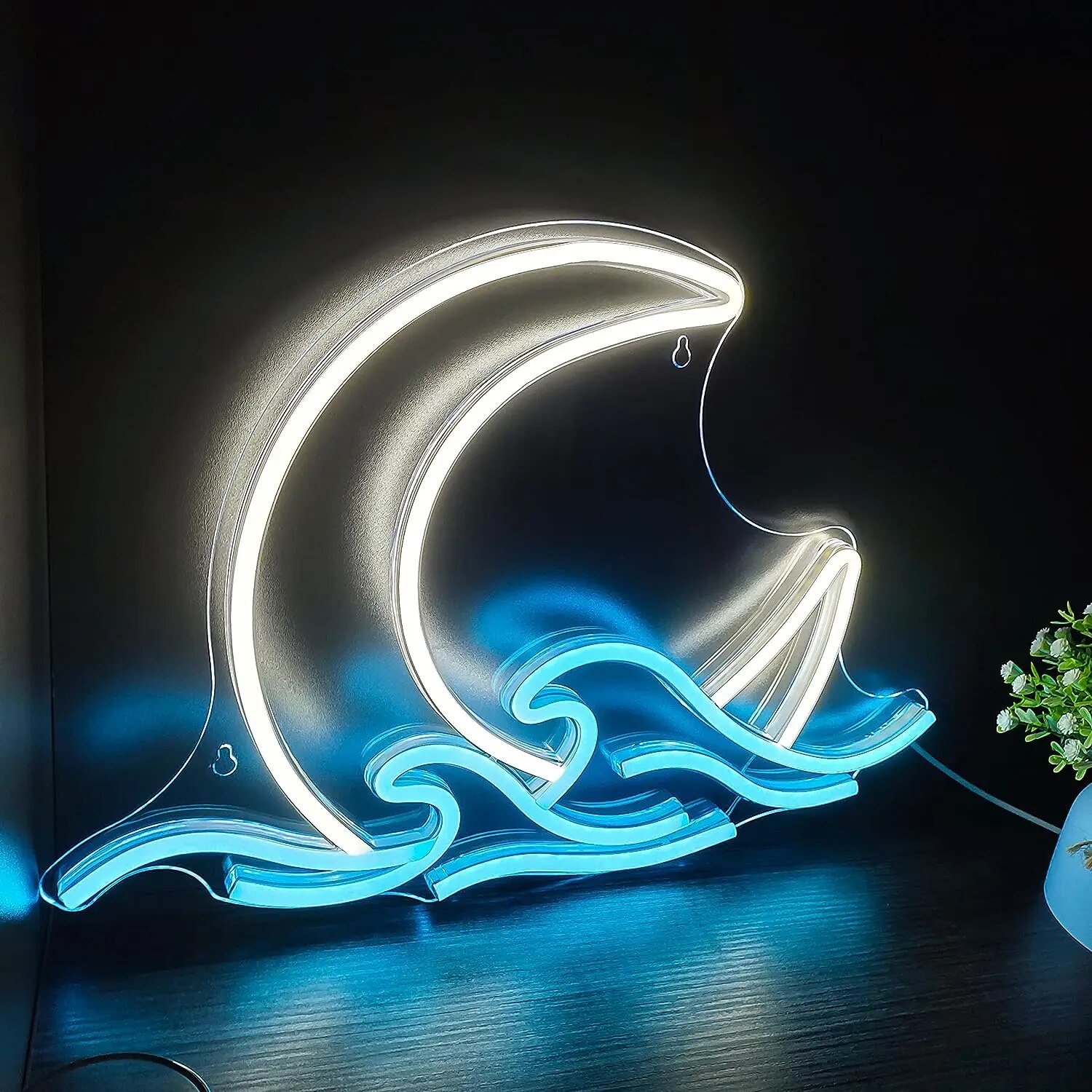 トワイライトウェーブLEDネオンサイン、部屋の装飾、壁の看板 - Neon Sign Led Custom のレビューと価格
