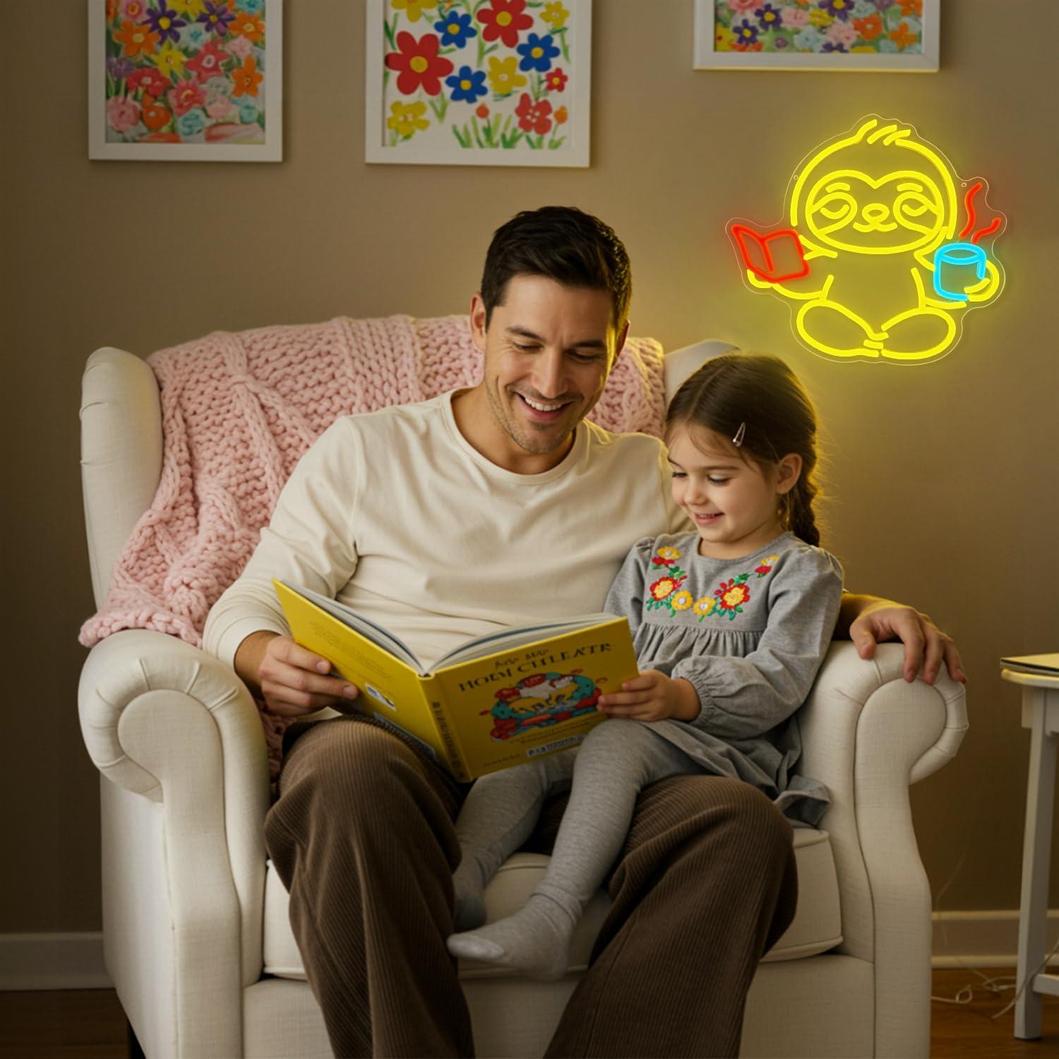 ナマケモノのネオンサインUSB調光LEDライト、寝室、リビン - Home Decor Gift のレビューと価格