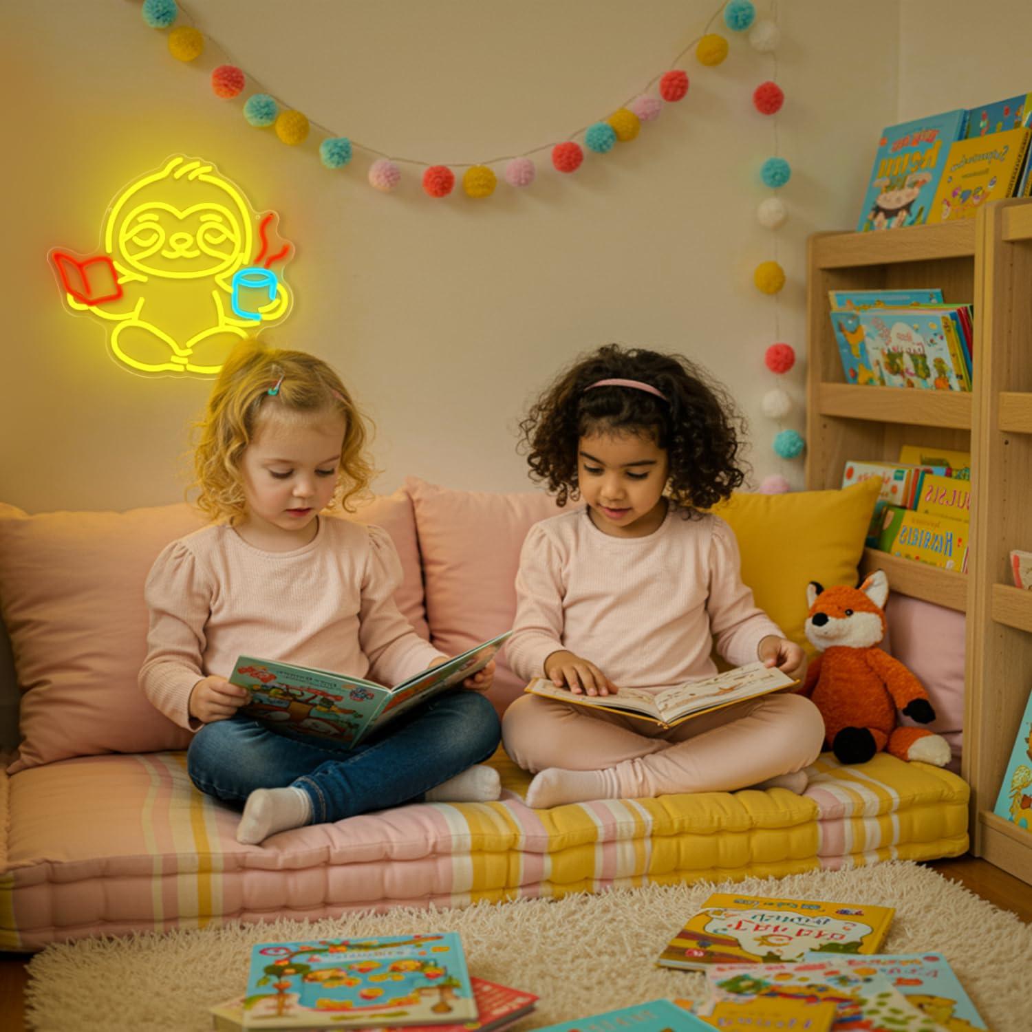 ナマケモノのネオンサインUSB調光LEDライト、寝室、リビン - Home Decor Gift のレビューと価格