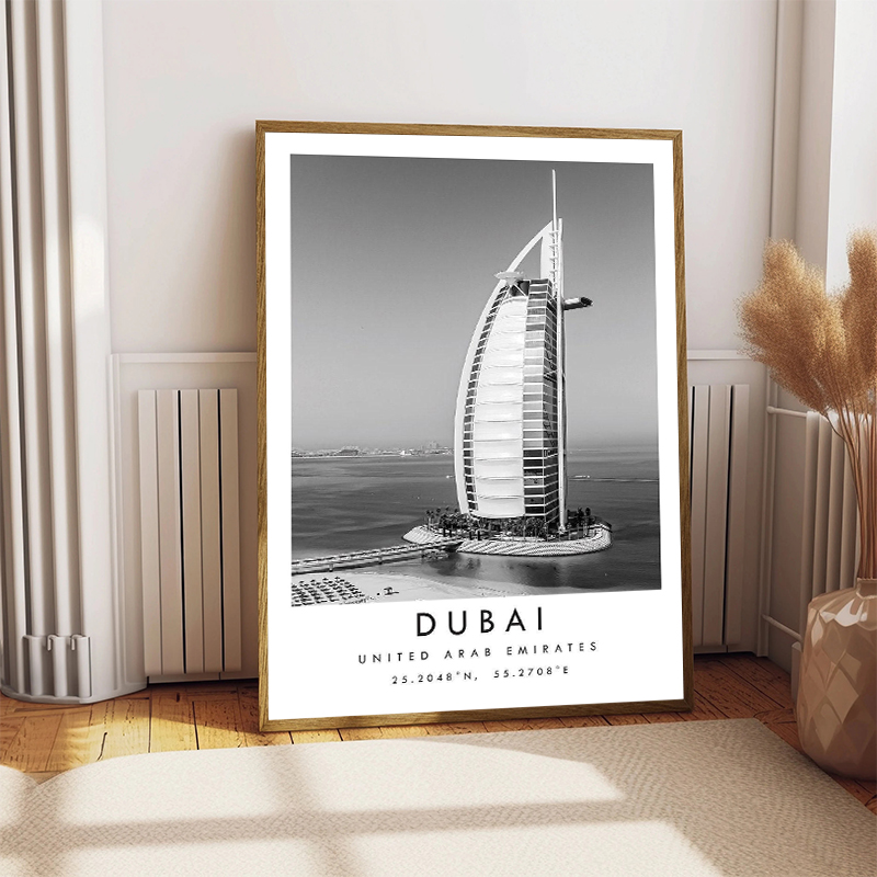 黒白旅行都市ポスタードバイソウル香港トルコ東京プリントキャン - Home Decor Dubai のレビューと価格