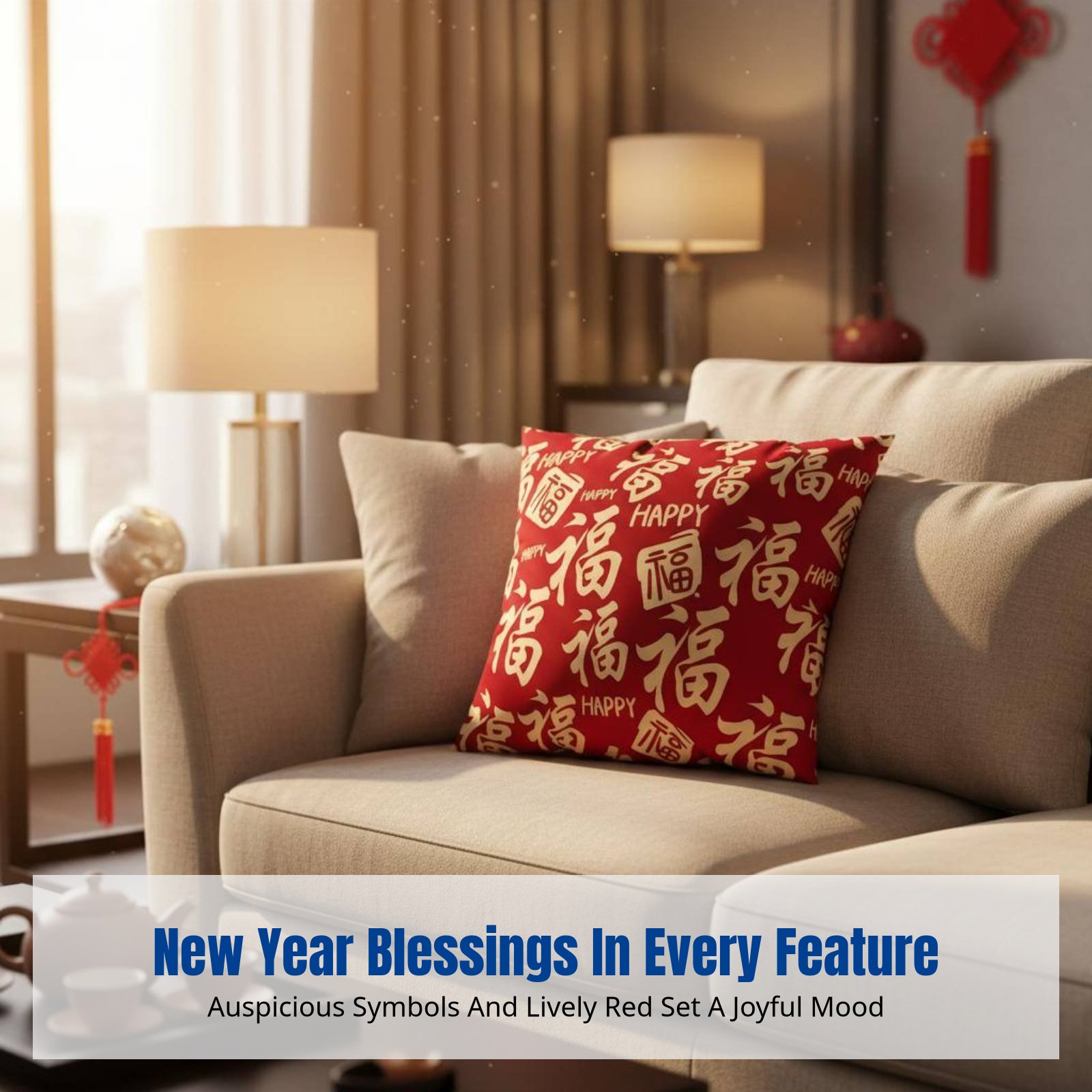 赤いぬいぐるみスローピローカバー、新年ソファ枕、取り外し可能 - Decorative Throw Pillow のレビューと価格