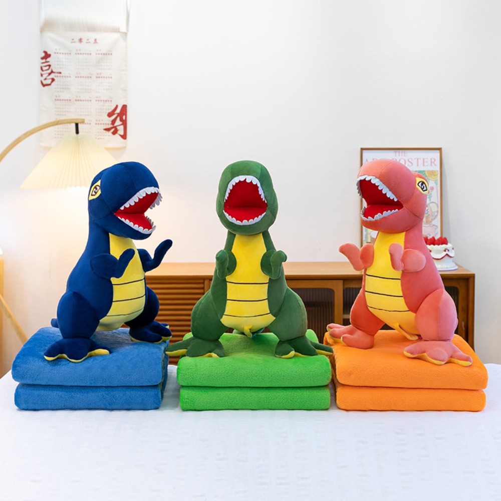 漫画 2-in-1 枕ブランケット オフィス用 ソフト恐竜ぬ - Decorative Throw Pillow のレビューと価格
