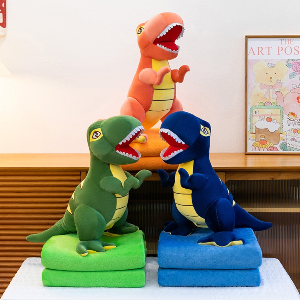 漫画 2-in-1 枕ブランケット オフィス用 ソフト恐竜ぬ - Decorative Throw Pillow のレビューと価格