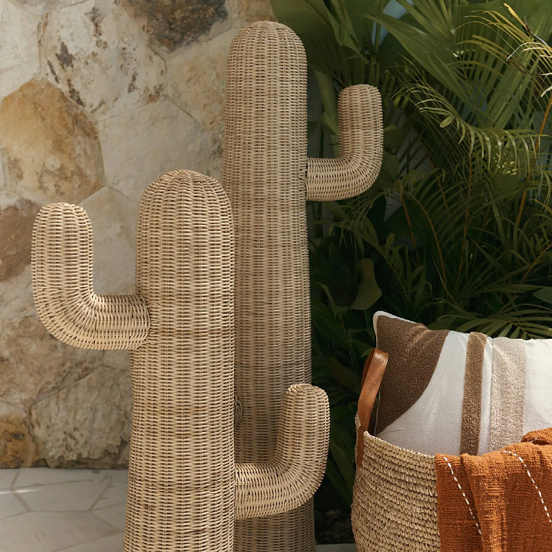 手作りラタン製サボテン像、クリエイティブな家の装飾品、リビン - Home Decor Modern Organic のレビューと価格