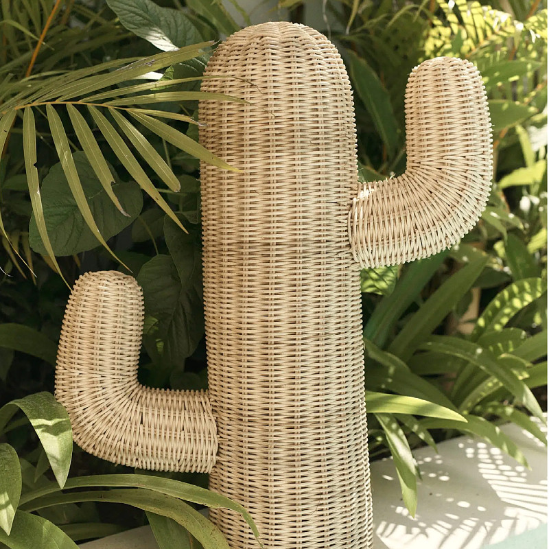 手作りラタン製サボテン像、クリエイティブな家の装飾品、リビン - Home Decor Modern Organic のレビューと価格