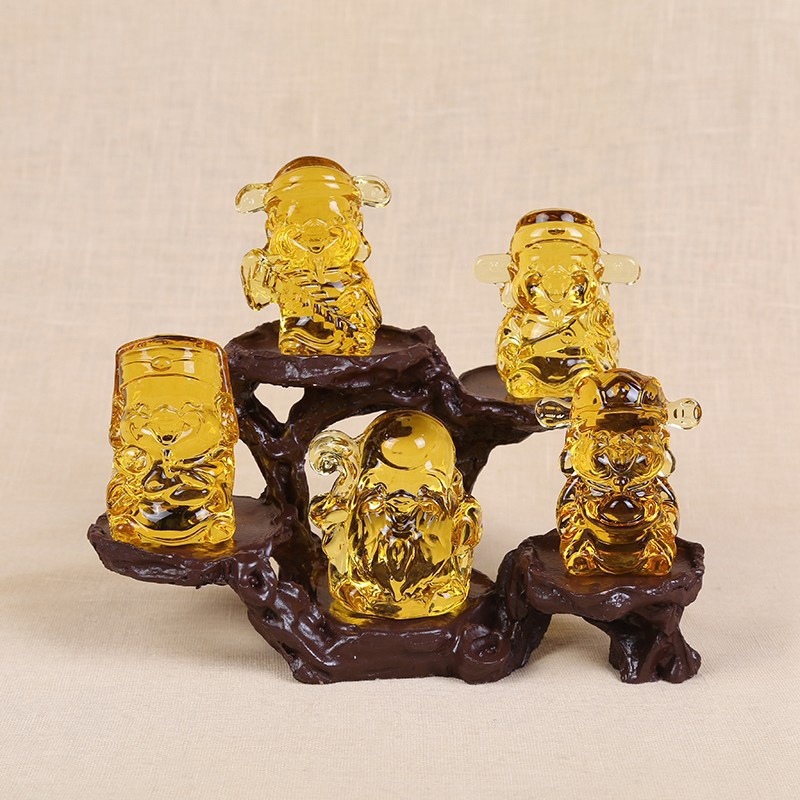 C 1 個黄色の風水富の五福中国の金貨ホームオフィス装飾デス - Home Decor Yellow のレビューと価格