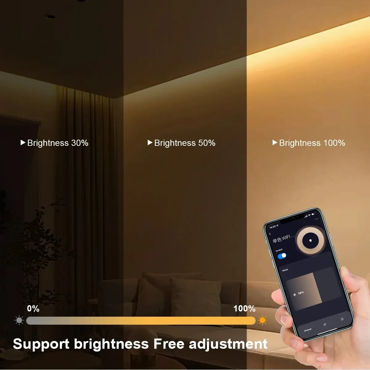 Tuya スマート COB LED ストリップライト、WiF - Home Decor App のレビューと価格