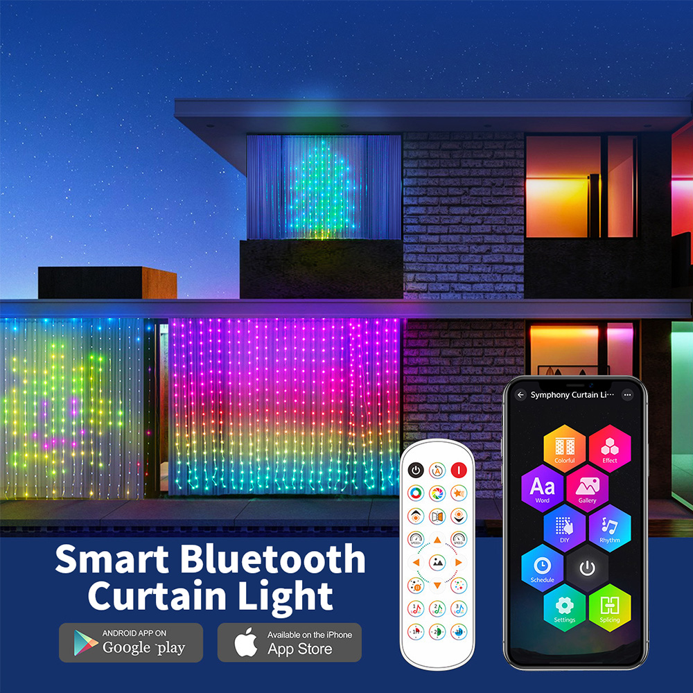 スマート LED カーテンライト APP 制御 RGB 調光 - Home Decor App のレビューと価格