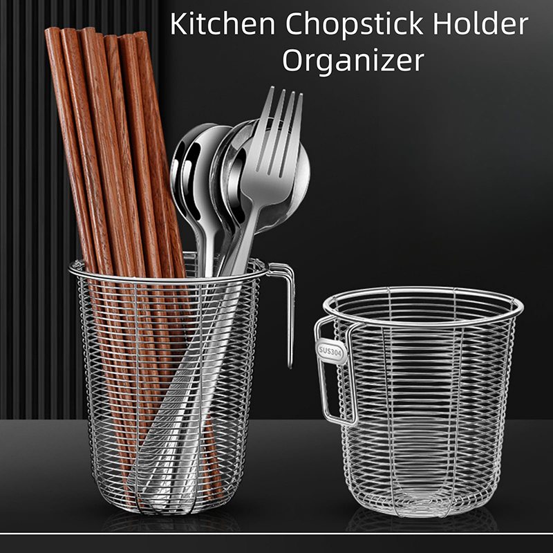キッチンイズム304キッチン箸立てオーガナイザー壁掛けステン - Woven Wall Basket のレビューと価格